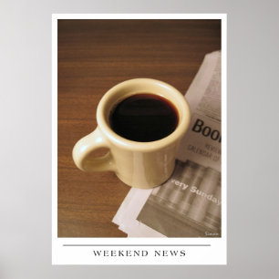 Affiche Week-end News - Envoyer Coffee Art