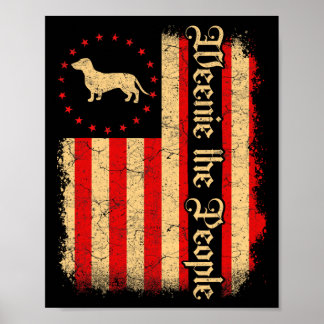 Affiche Weenie The People 4 Juillet Drapeau Américain Usa