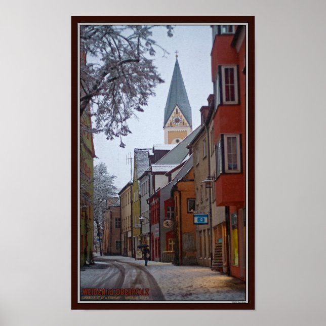 Affiche Weiden id Opf - Snowy Side Street (Devant)