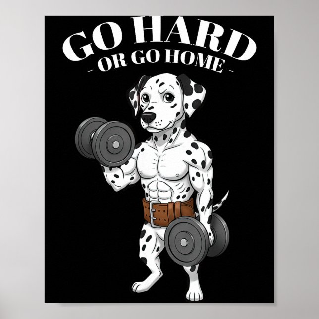 Affiche Weightlifting Quotes, Go Hard, Train Hard Bodybuil (Devant)