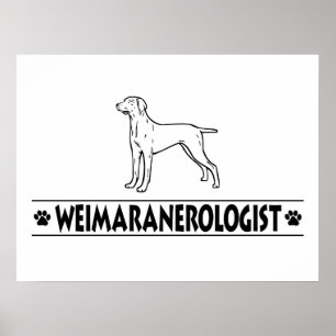 Affiche Weimaraner humoristique