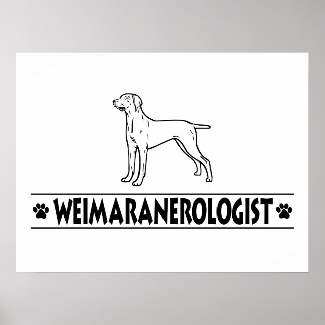 Affiche Weimaraner humoristique (Devant)