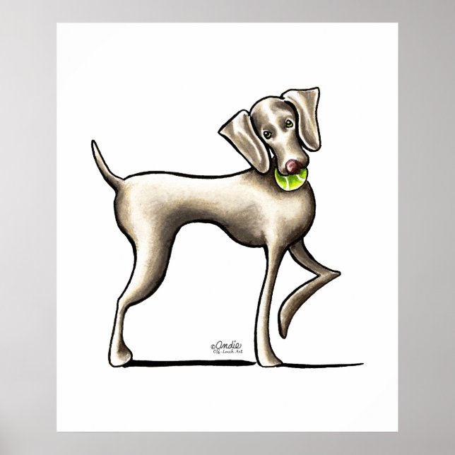 Affiche Weimaraner Tennis Pro (Devant)