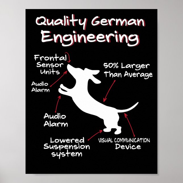 Affiche Weiner Chien Plaisanter Sarcastique Allemand Dasch (Devant)