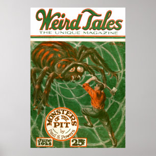 Affiche Weird Tales 1925 Couverture - Monstres de la Fosse