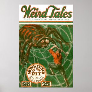 Affiche Weird Tales 1925 Couverture - Monstres de la Fosse