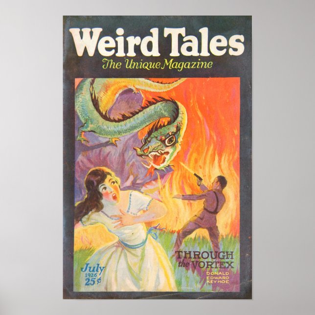 Affiche Weird Tales Through the Vortex 1926 Couverture (Devant)