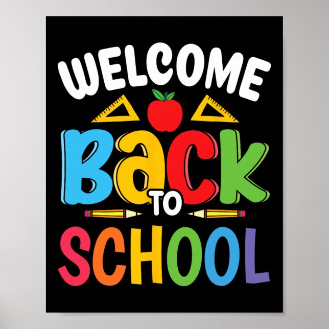 Affiche Welcome Back To School Teacher Student First Day O (Devant)