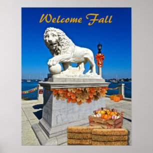 Affiche Welcome Fall Coastal St Augustine Floride