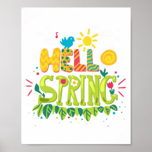 Affiche Welcome Spring Sign, Hello Spring Sign,