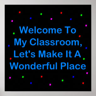 Affiche Welcome To My Classroom