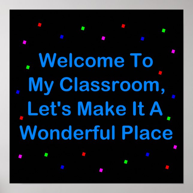 Affiche Welcome To My Classroom (Devant)