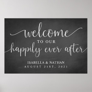 Affiche Welcome To Our Happily Ever After Wedding