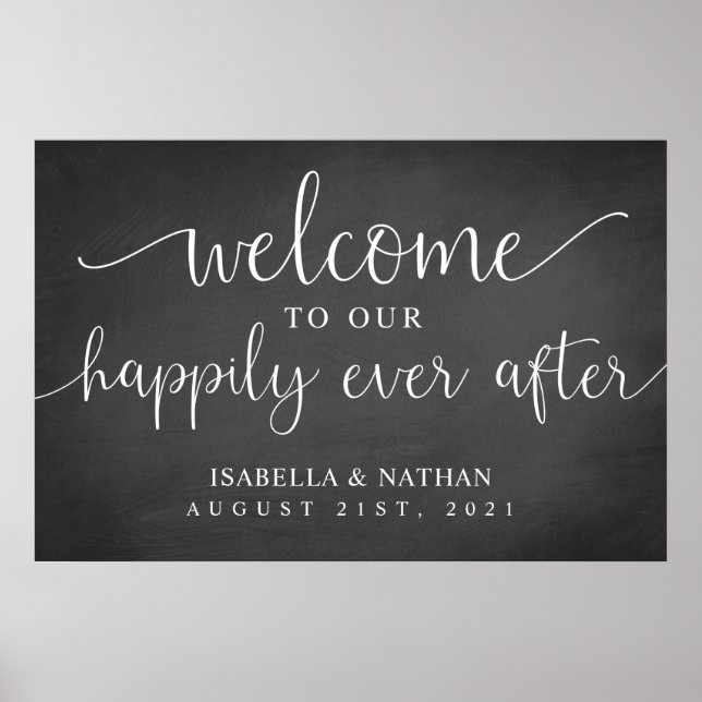 Affiche Welcome To Our Happily Ever After Wedding (Devant)