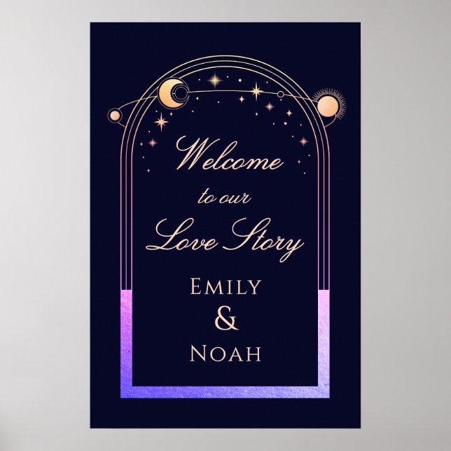 Affiche Welcome To Our Love Story Wedding Welcome Sign (Devant)
