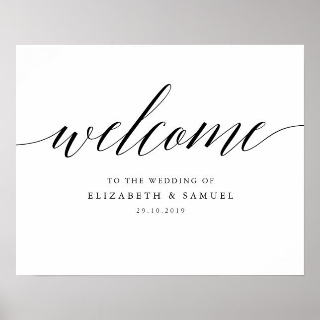 Affiche Welcome to the wedding sign (Devant)