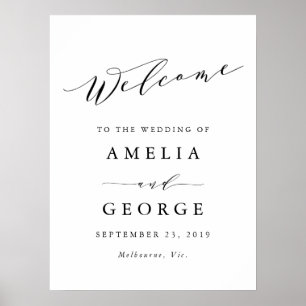 Affiche Welcome wedding sign