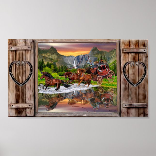 AFFICHE WELLES FARGO STAGECOACH (Devant)