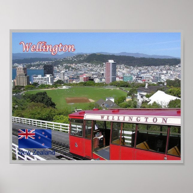 Affiche Wellington - Téléphérique - Nouvelle-Zélande - (Devant)