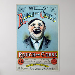 Affiche Wells Rough sur Corns Publicité
