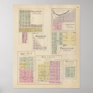 Affiche Wellsville, Emmerson, Reedsburg, Princeton, le