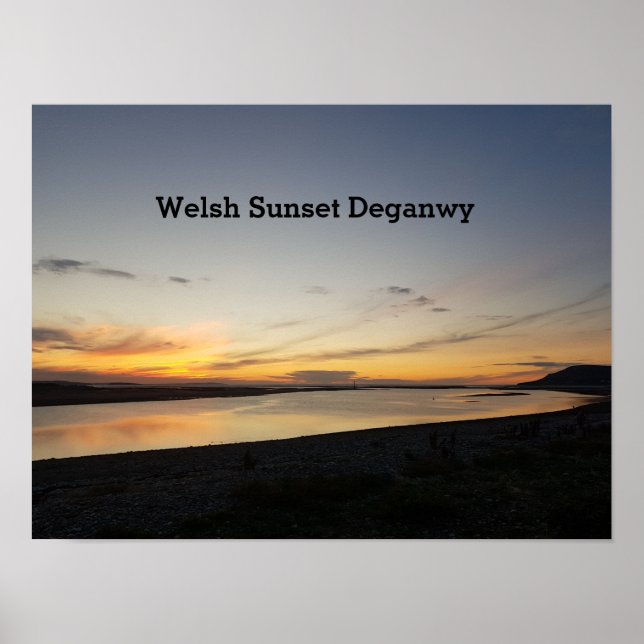 Affiche Welsh Sunset Deganwy (Devant)