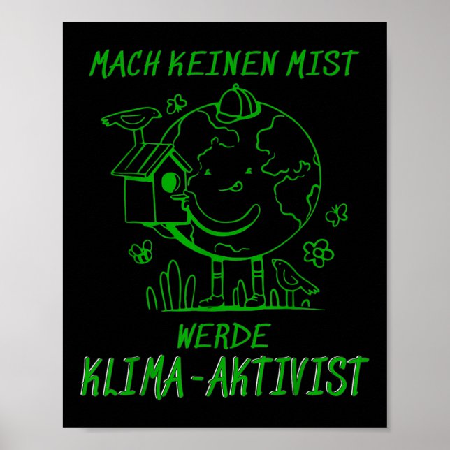 Affiche Werde Klimaaktivist Climat Réchauffement climatiqu (Devant)