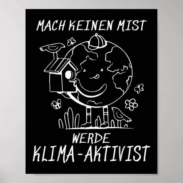 Affiche Werde Klimaaktivist Climat Réchauffement climatiqu (Devant)