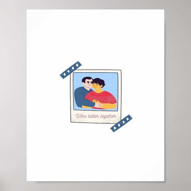 Affiche Were Better Together Graphic Minimal Design  (Devant)