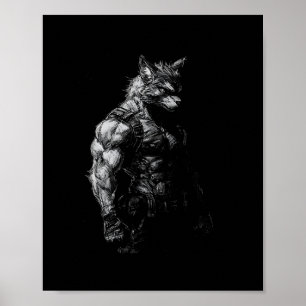 Affiche Werewolf Gym entraînement Fitness Bodybuilding Wei