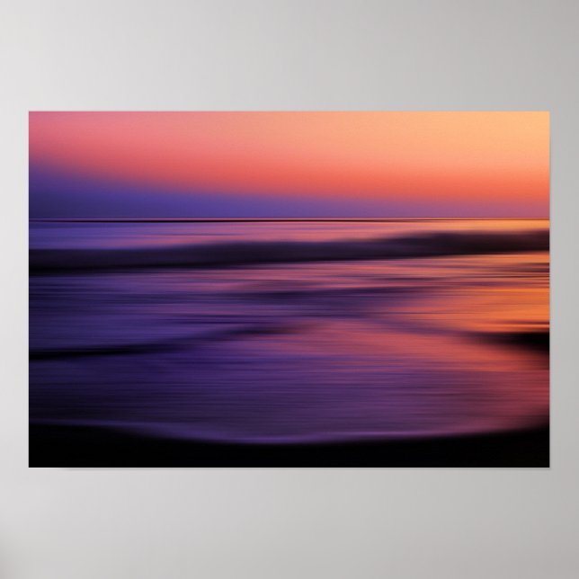 Affiche West Coast Sunset Ocean Abstrait (Devant)