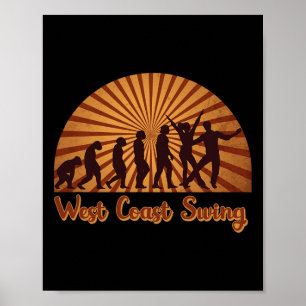 Affiche West Coast Swing Dance Party Conception pour danse