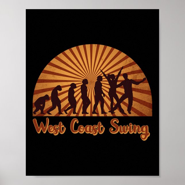 Affiche West Coast Swing Dance Party Conception pour danse (Devant)