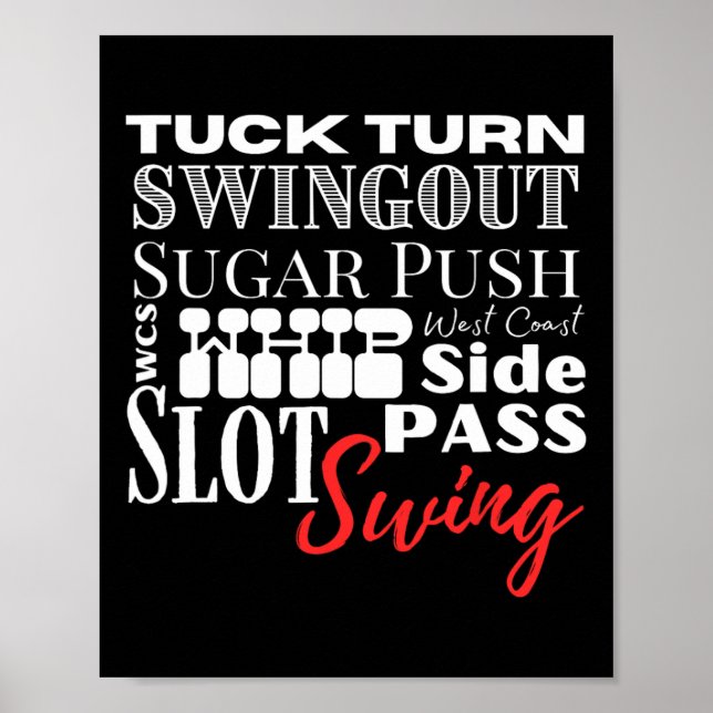 Affiche West Coast Swing Dance Wc Dansances Termes Danseus (Devant)