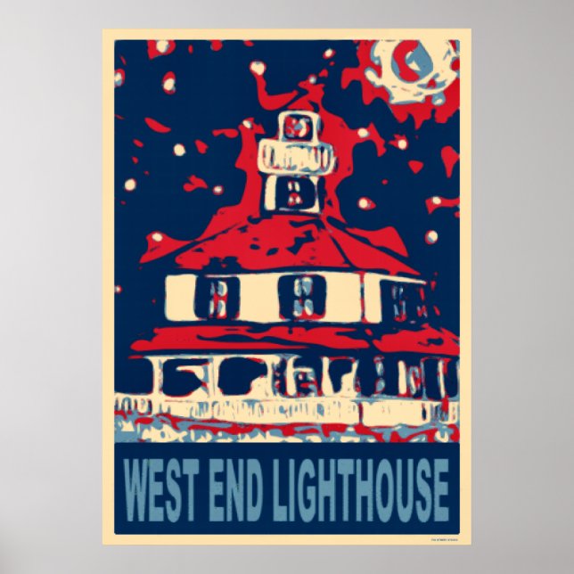 Affiche West End Light House et Moon (Devant)