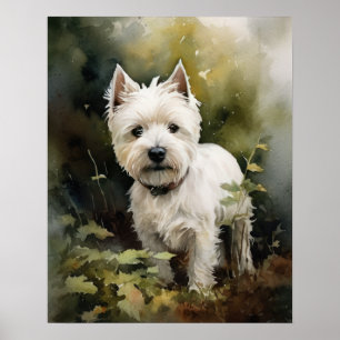 Affiche West Highland White Terrier Dog Art Imprimer l'aff