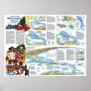 Affiche " West Indies : 1987 MOA Tropical Paradise map...