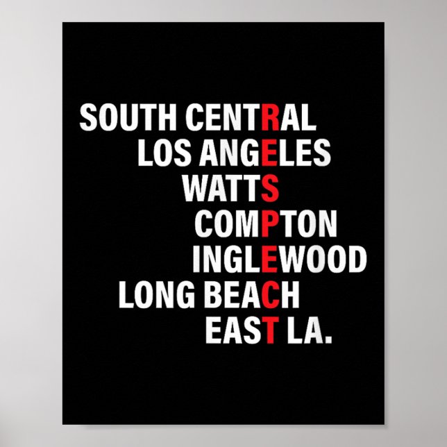 Affiche West Side Respect Los Angeles Watts Compton Long B (Devant)