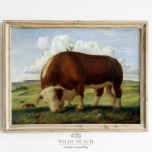 Affiche Western Cattle Vintage Farmhouse Painting