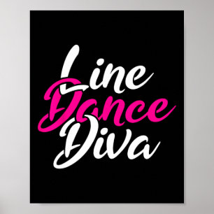 Affiche Western Country Line Danser Diva Women Ligne cadea