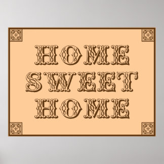 Affiche Western Home Sweet Home