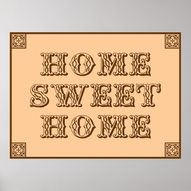 Affiche Western Home Sweet Home (Devant)