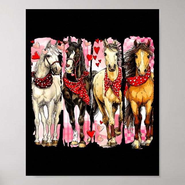 Affiche Western Horse Valentine Funny Western Valentines D (Devant)