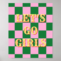 Affiche Western, Let's Go Girls, Art mural Girl Po