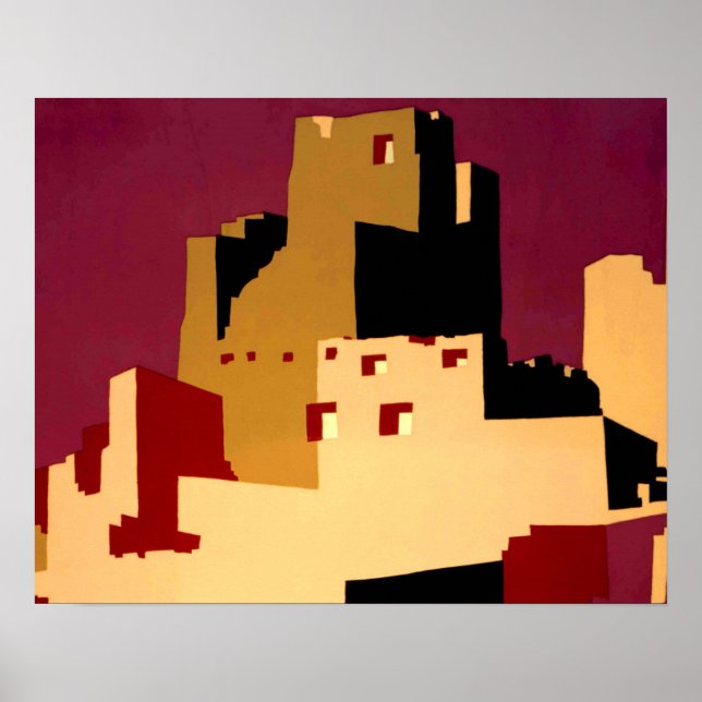 Affiche Western Southwest Pueblo WPA National (Devant)