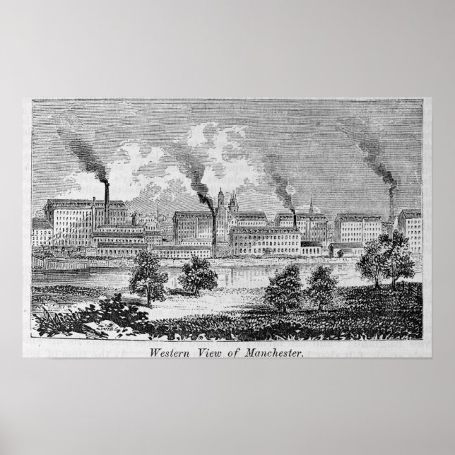 Affiche Western View of Manchester (Devant)