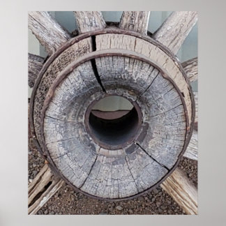 Affiche Western Wagon Wheel Photo