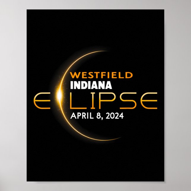 Affiche Westfield Indiana Total Solar Eclipse 2024 (Devant)