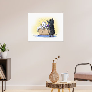 Affiche Westie et Scottie Dog Groom Art