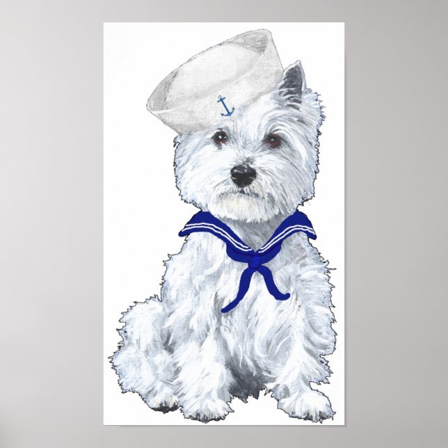 Affiche Westie Sailor (Devant)